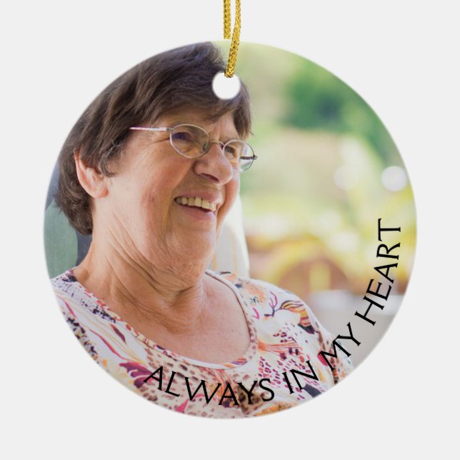 Gedenkschmuck mit Kardinal und Gedicht Keramik Ornament (Vorne)