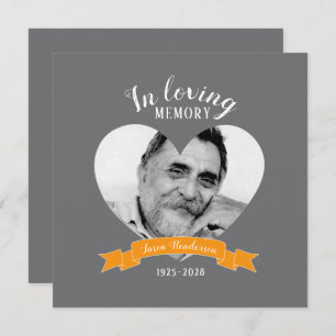 Gedenkservice Foto Herz-Orange Band lädt ein Einladung