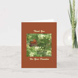 Gedenkspende, Orange Butterfly Dankeskarte