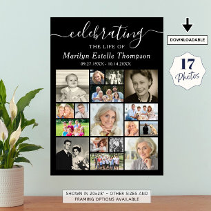 Gedenkstätte 17 Foto-Collage-Skript zum Feiern des Poster