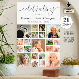 Gedenkstätte 21 Foto-Collage Minimal-Drehbuchposte Poster