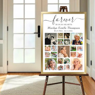 Gedenkstätte 21 Fotocollage Für immer in unseren H Poster