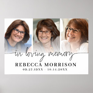 Gedenkstätte 3 Fotos Skript In Liebender Erinnerun Poster