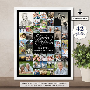 Gedenkstätte 42 Fotocollage FOREVER IN OUR HEARTS  Poster