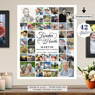 Gedenkstätte 42 Fotocollage FOREVER IN OUR HEARTS Poster