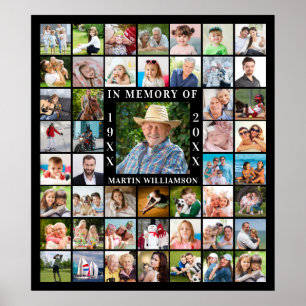 Gedenkstätte 48 Fotocollage In Erinnerung an Black Poster