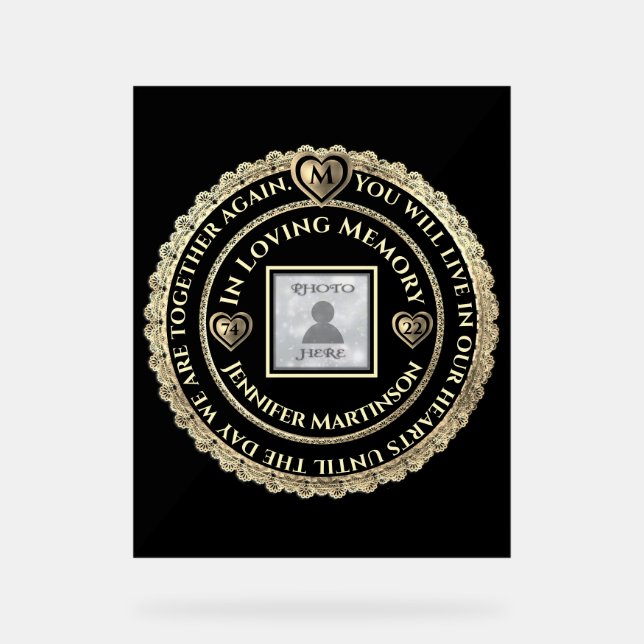 Gedenkstätte Acrylschild (Vorderseite)