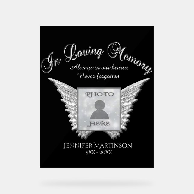 Gedenkstätte Acrylschild (Vorderseite)