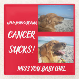 Gedenkstätte des Hundes - Hämangiosarkom Krebs Sin Glasuntersetzer