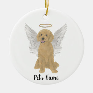 Gedenkstätte des Red Golden Apricot Doodle Beileid Keramik Ornament