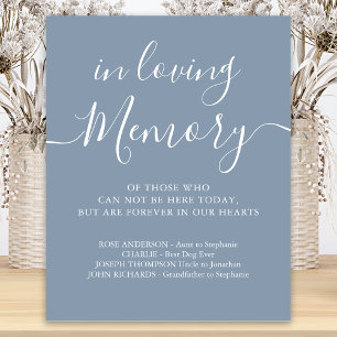Gedenkstätte dusty Blue in Love Memory Poster