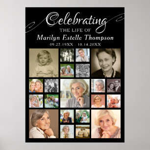 Gedenkstätte FEIERN DES LEBENS VON 21 Foto Schwarz Poster