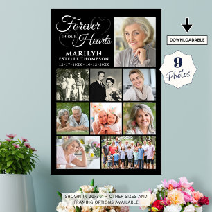 Gedenkstätte FOREVER IN UNSEREN HERZEN 9 Fotocolla Poster