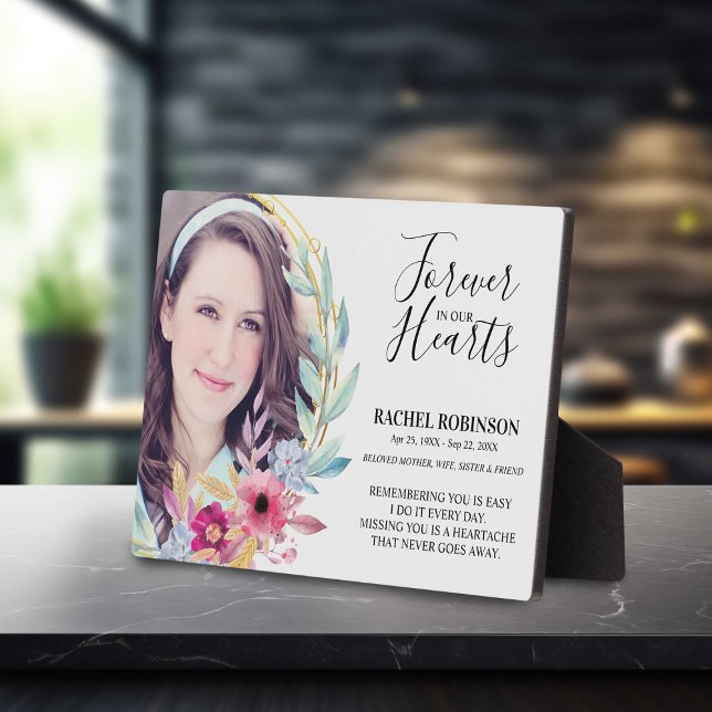 Gedenkstätte Foto Plaque | Watecolor-Blume Fotoplatte (Von Creator hochgeladen)