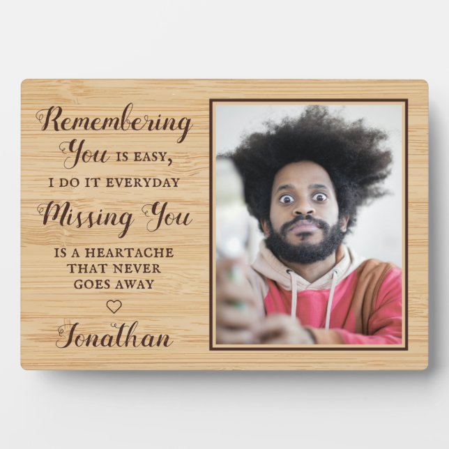 Gedenkstätte für benutzerdefinierte Fotos Fotoplatte (Vorderseite)