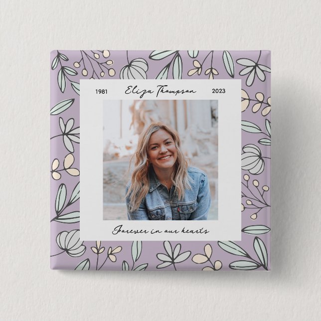 Gedenkstätte für Blumengärten Button (Vorderseite)