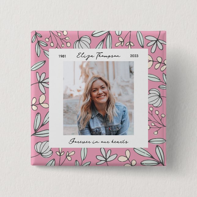 Gedenkstätte für Blumengärten Button (Vorderseite)