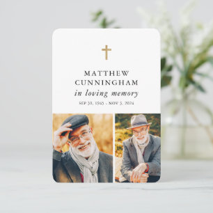 Gedenkstätte für das Gedächtnis Modernes einfaches Dankeskarte