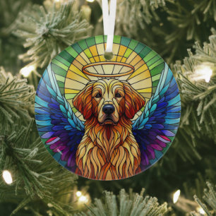 Gedenkstätte für das Goldene Engel Ornament Aus Glas