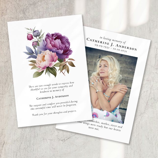 Gedenkstätte für das hübsche Foto Beileid Dankeskarte (Von Creator hochgeladen)