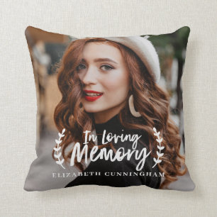 Gedenkstätte für das Love Memory Cursive Foliage F Kissen