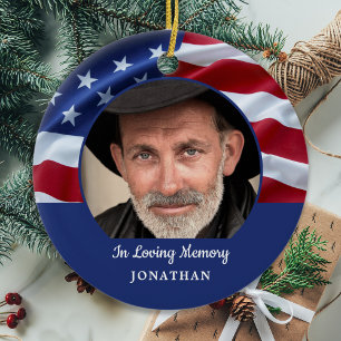 Gedenkstätte für das Patriotische Foto der ameri Keramik Ornament