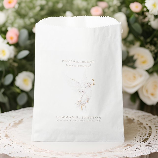 Gedenkstätte für das White Dove Bird Seed Packet Geschenktütchen (Von Creator hochgeladen)