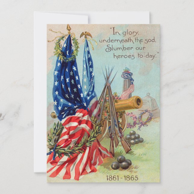 Gedenkstätte für den Zivilen Krieg in Amerika Einladung (Vorderseite)