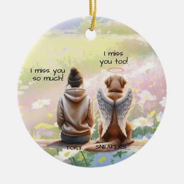 Gedenkstätte für Frauen und Hunde Keramik Ornament (Vorne)