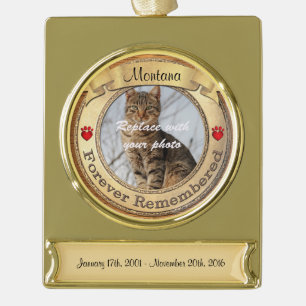 Gedenkstätte für Goldene Haustiere - für immer ver Banner-Ornament Gold