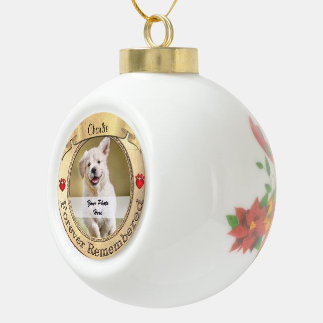 Gedenkstätte für Goldene Haustiere - für immer ver Keramik Kugel-Ornament (Rechts)