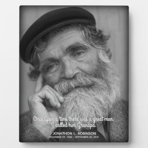 Gedenkstätte für Großvater Fotoplatte