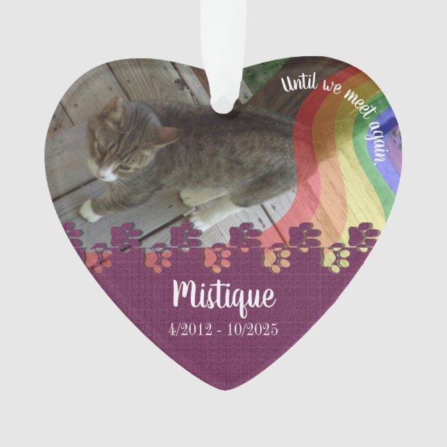 Gedenkstätte für Haustiere Geliebter Keepake Ornament (Vorderseite)