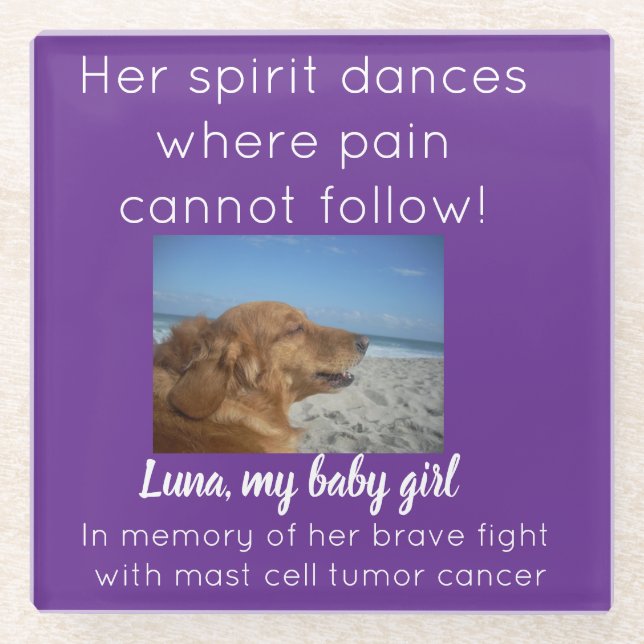 Gedenkstätte für Haustiere - Ihr Geist tanzt Tribu Glasuntersetzer (Vorderseite)