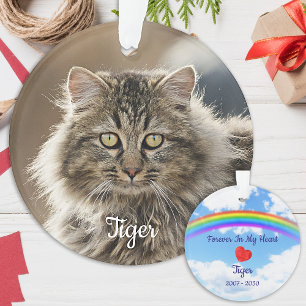 Gedenkstätte für Haustiere in unserem Herz Cat Fot Ornament