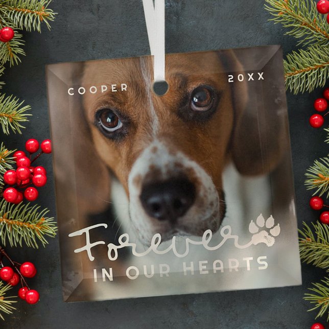 Gedenkstätte für Haustiere in unserem Herzen Moder Ornament Aus Glas (Von Creator hochgeladen)