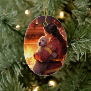 Gedenkstätte für Haustiere, Mama Papillon Hund Keramik Ornament
