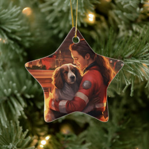 Gedenkstätte für Haustiere, Mama Papillon Hund Keramik Ornament