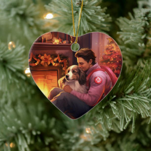 Gedenkstätte für Haustiere, Mama Papillon Hund Keramik Ornament