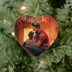 Gedenkstätte für Haustiere, Mama Papillon Hund Keramik Ornament