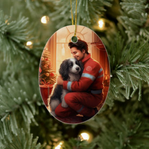 Gedenkstätte für Haustiere, Mama Papillon Hund Keramik Ornament