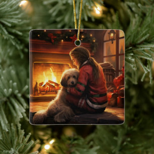 Gedenkstätte für Haustiere, Mama Papillon Hund Keramikornament