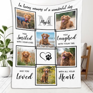 Gedenkstätte für Hunde 6 FotoCollage Fleecedecke