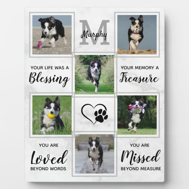 Gedenkstätte für Hunde - Begleitholzverschenkung M Fotoplatte (Vorderseite)