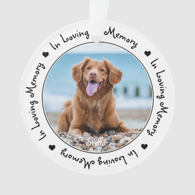 Gedenkstätte für Hunde in der Erinnerung Ornament (Vorderseite)