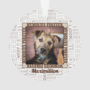 Gedenkstätte für Hunde mit Foto in Brown Hues Ornament