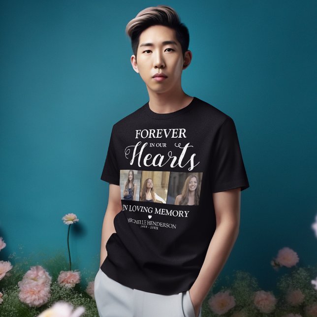Gedenkstätte für immer in unserem Herzen Erinnerun T-Shirt (Von Creator hochgeladen)