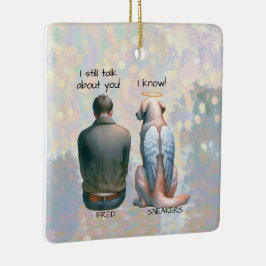 Gedenkstätte für männliche Hunde Keramikornament