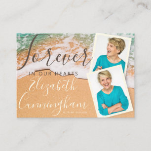 Gedenkstätte für Sandy Ocean Beach Foto Visitenkarte