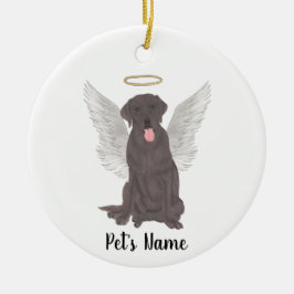 Gedenkstätte für Schokolade-Labrador-Beileid Keramik Ornament
